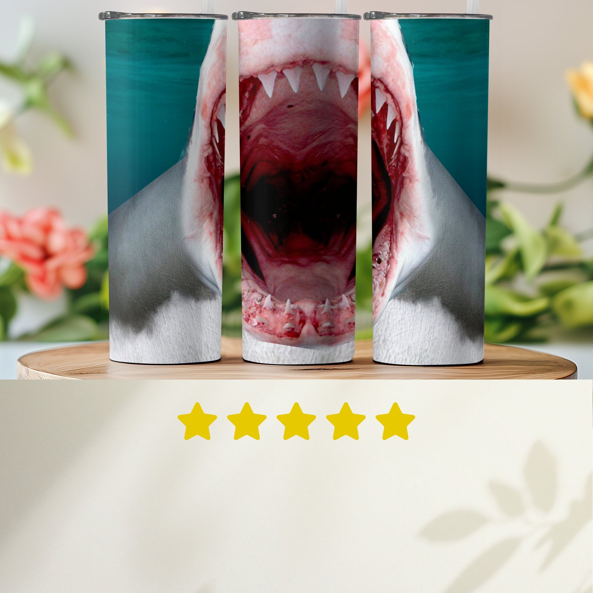 Realistic Shark Attack Tumbler Unique Gift product