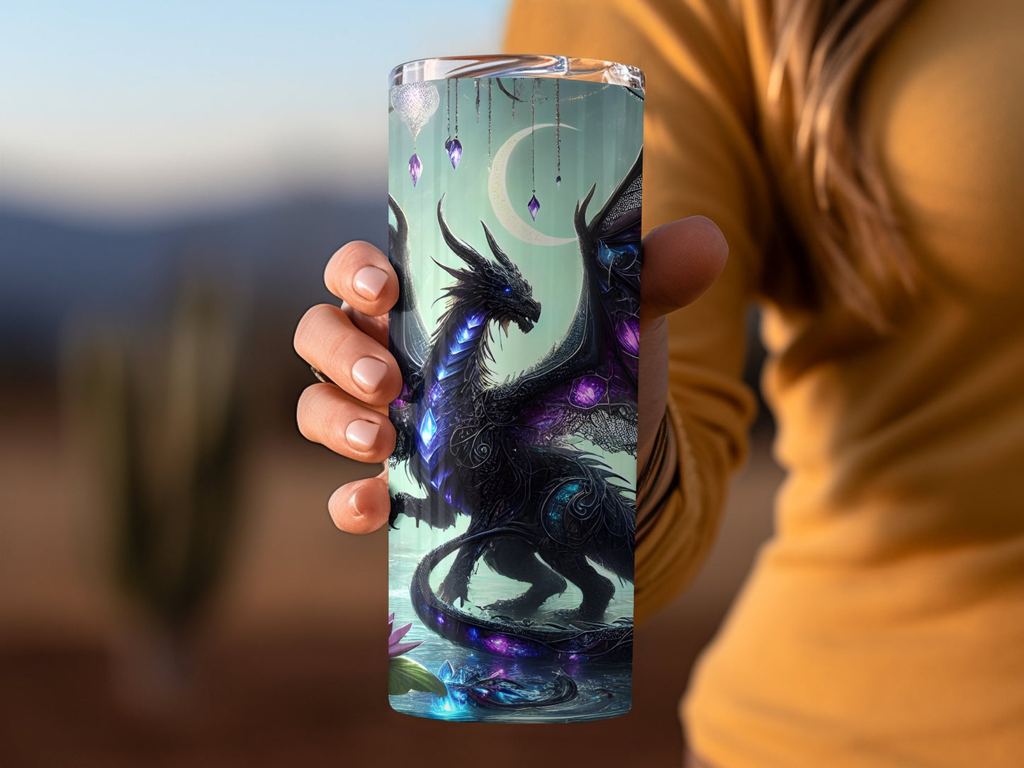 Fantasy Dragon Graphic on Beverage Tumbler Unique product type