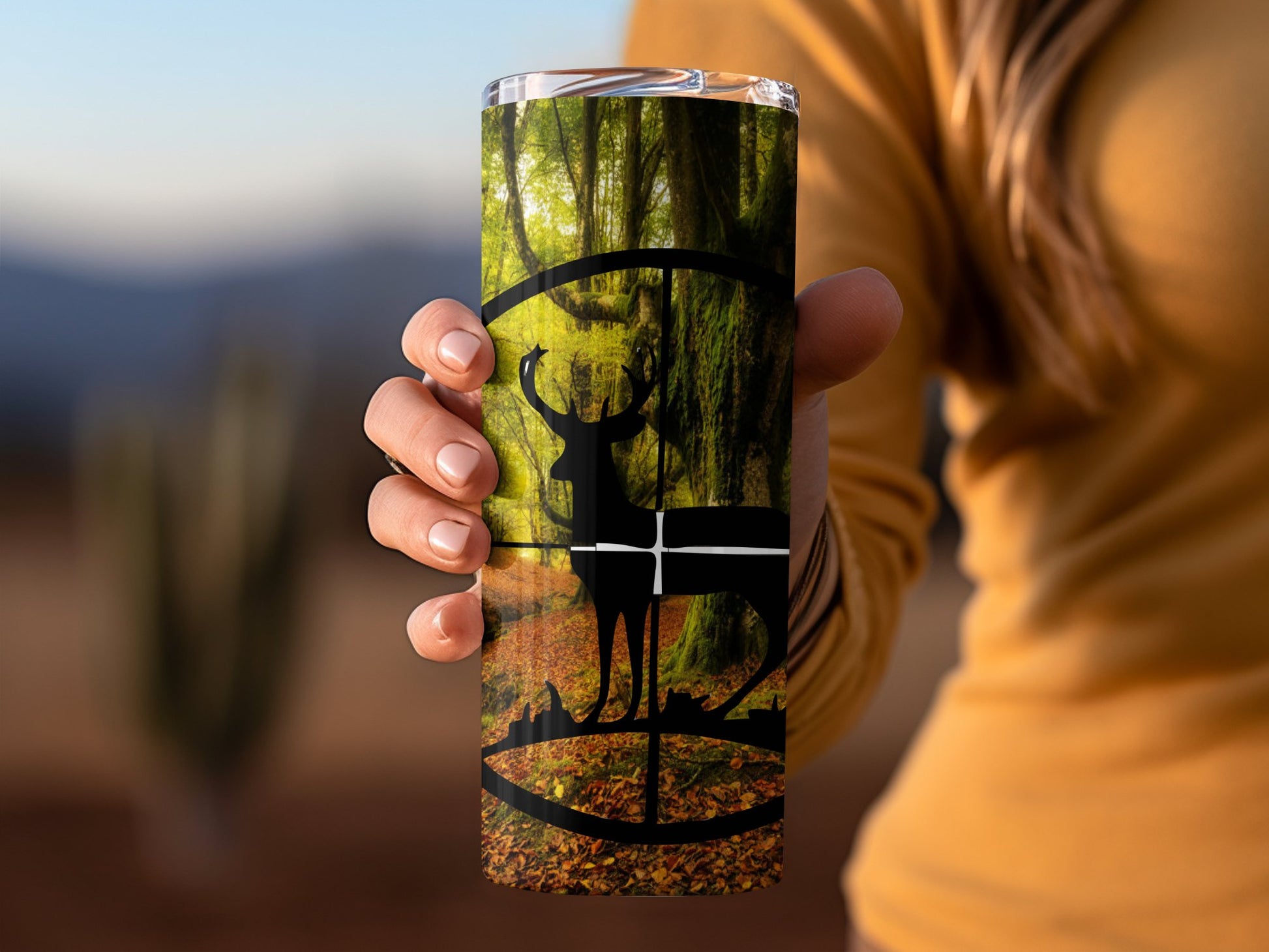 Deer Forest Hunting Design Tumbler with Target product type