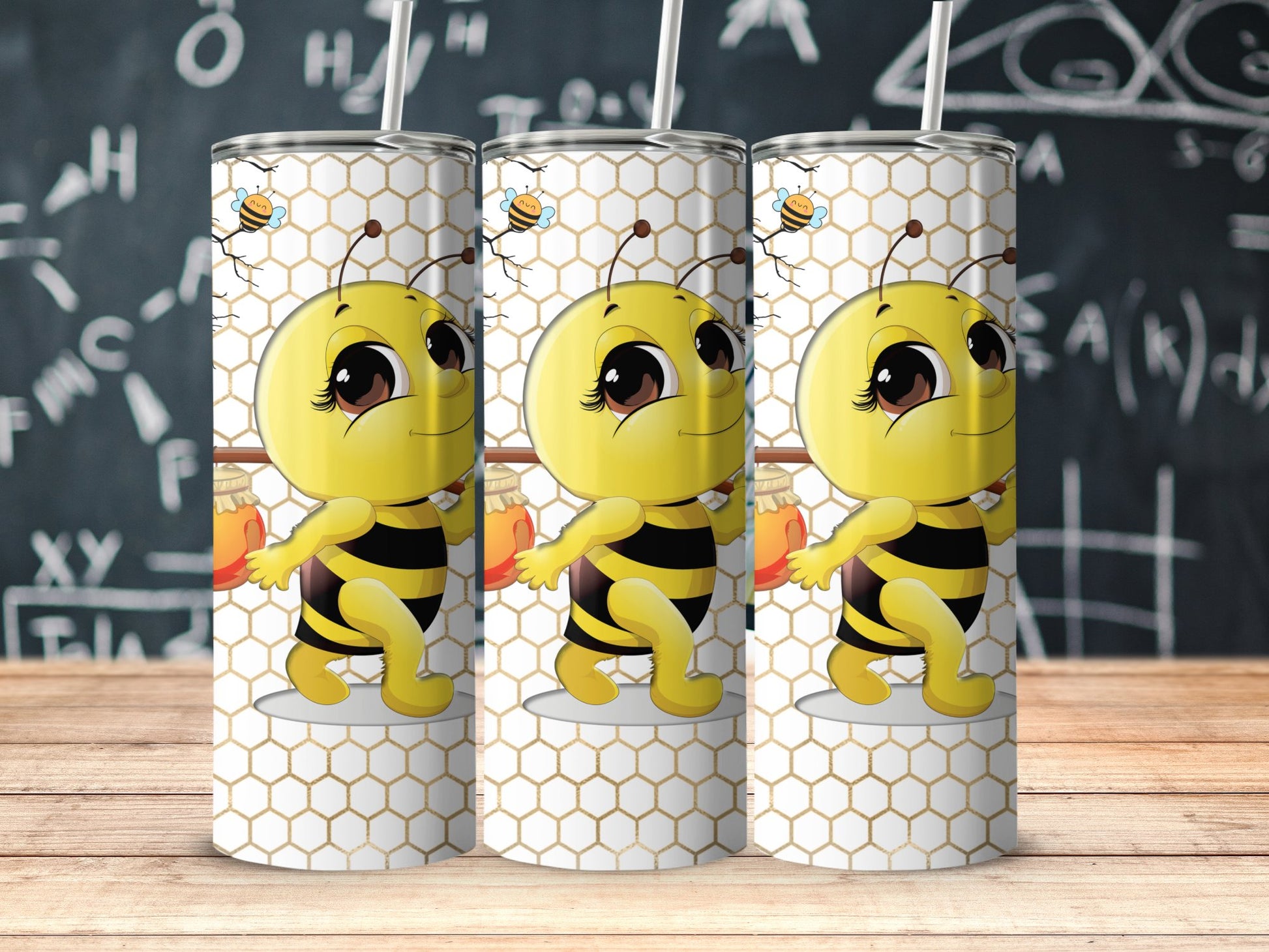 Cute Baby Bee Theme Tumbler Double Walled Cup product