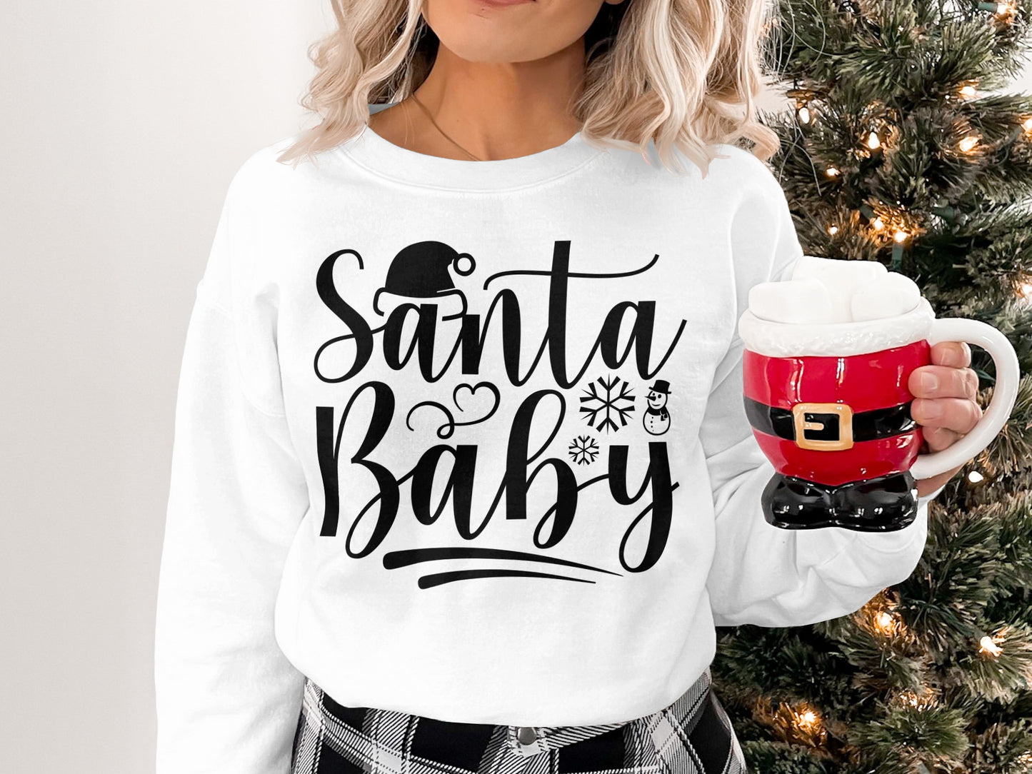 Santa Baby holiday graphic sweatshirt