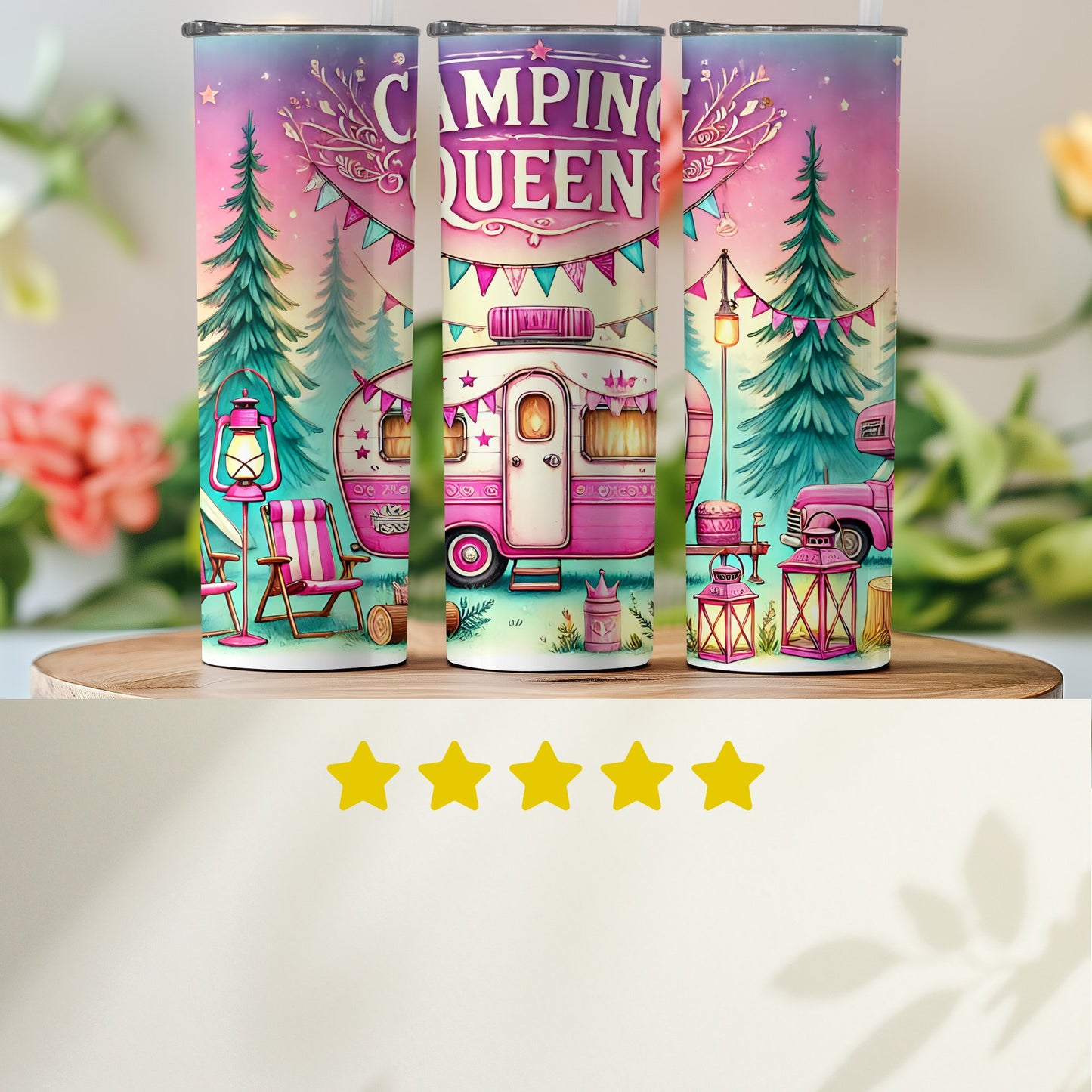 Camping Queen Vibrant Landscape Drinkware product