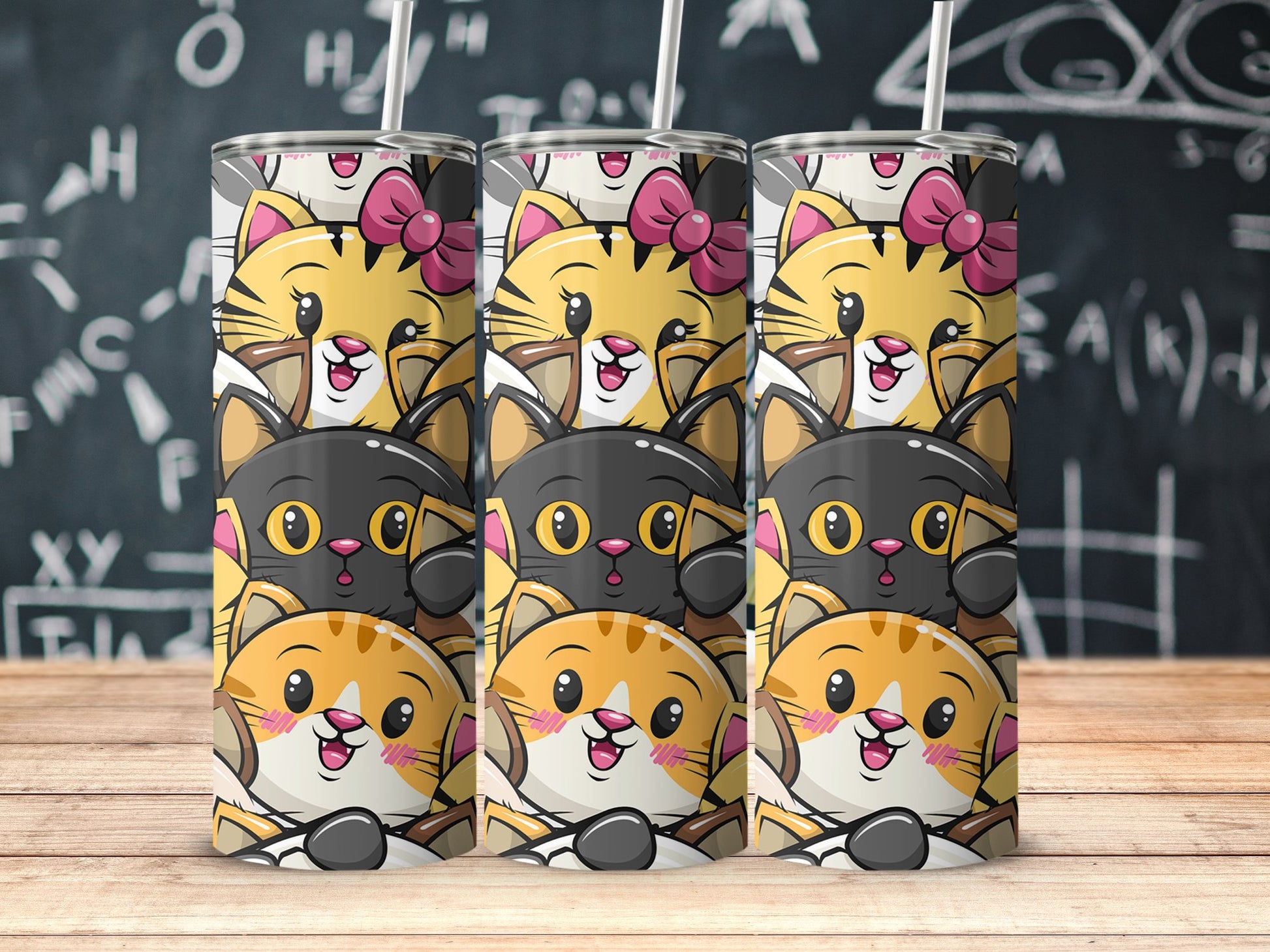 Cute Cartoon Cats Tumbler Adorable Drinkware product type