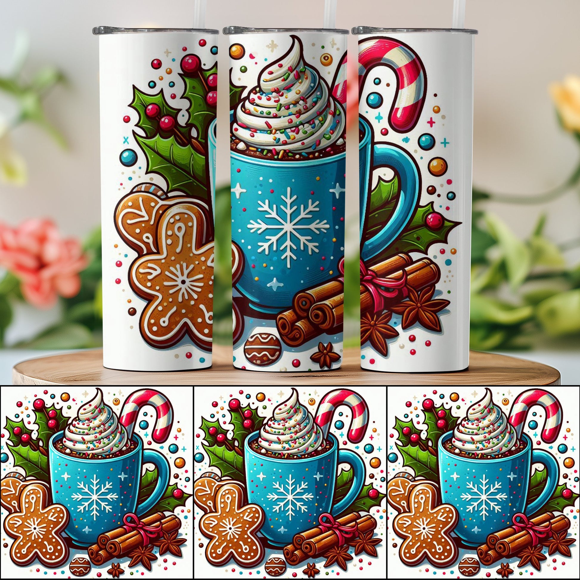 Christmas-Themed Festive Mug with Gingerbread product