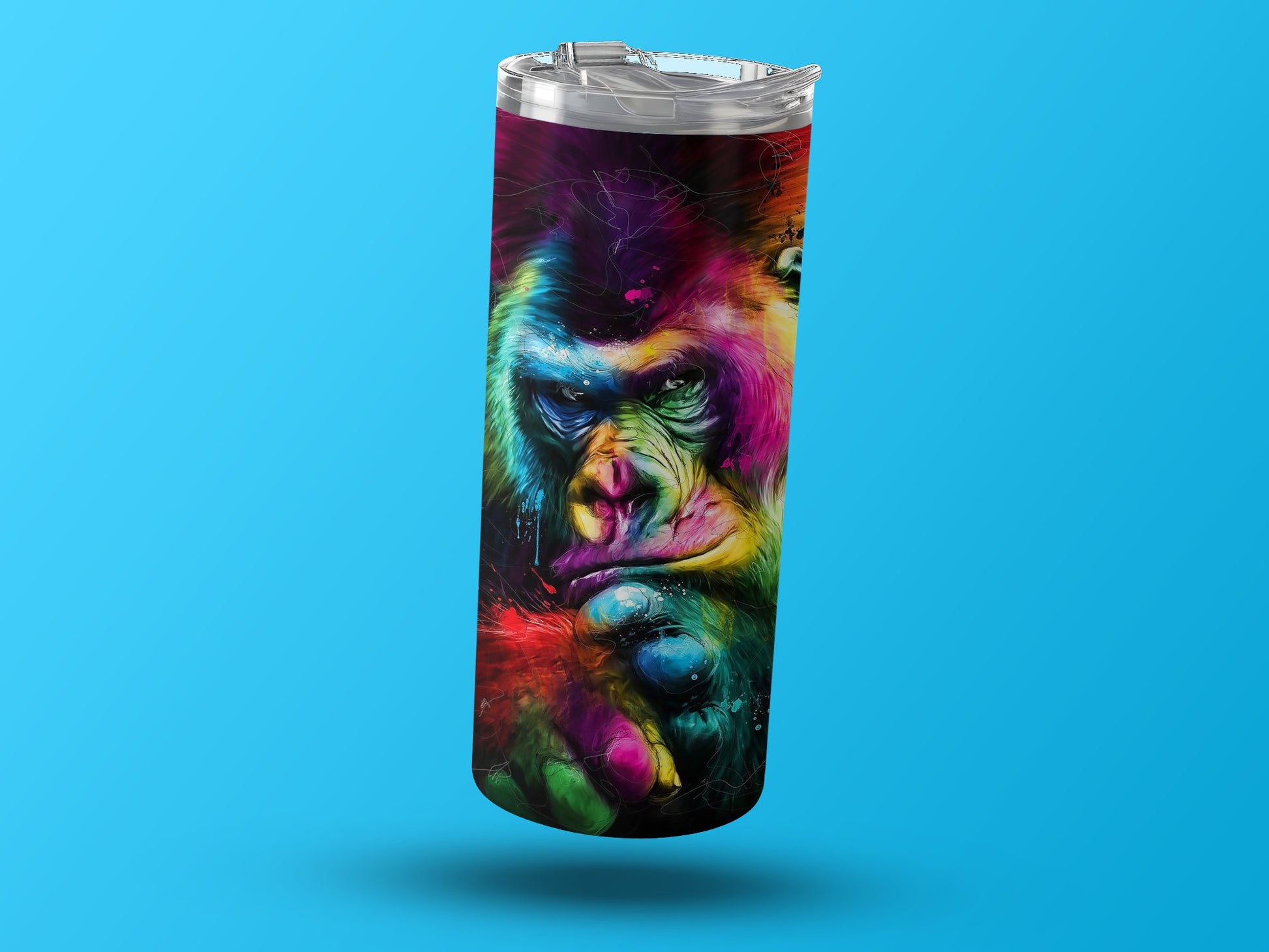 Colorful Vibrant Gorilla Art Insulated Tumbler product