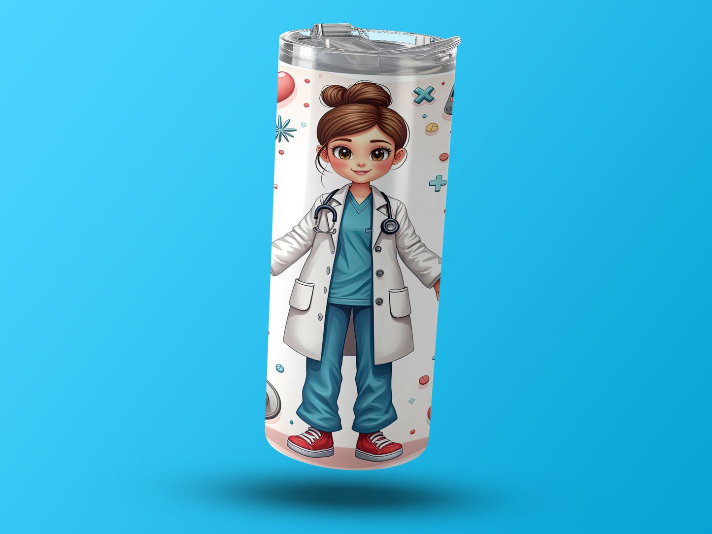 Adorable Cartoon Doctor Stainless Steel Tumbler product