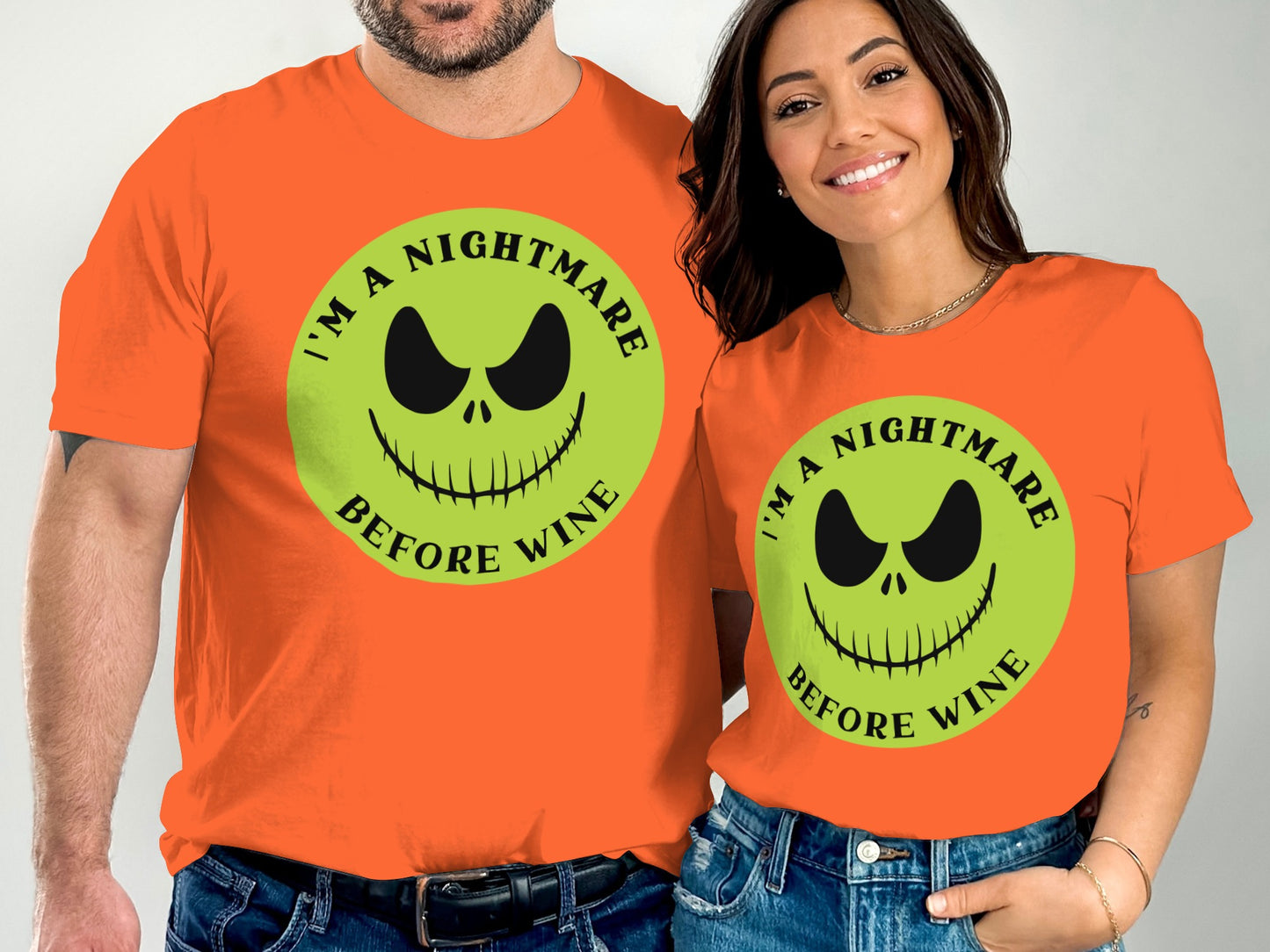 Nightmare Before Wine T-Shirt, Funny Halloween Tee, Spooky Season Shirt, Wine Lover Gift, Jack Skellington Inspired Shirt