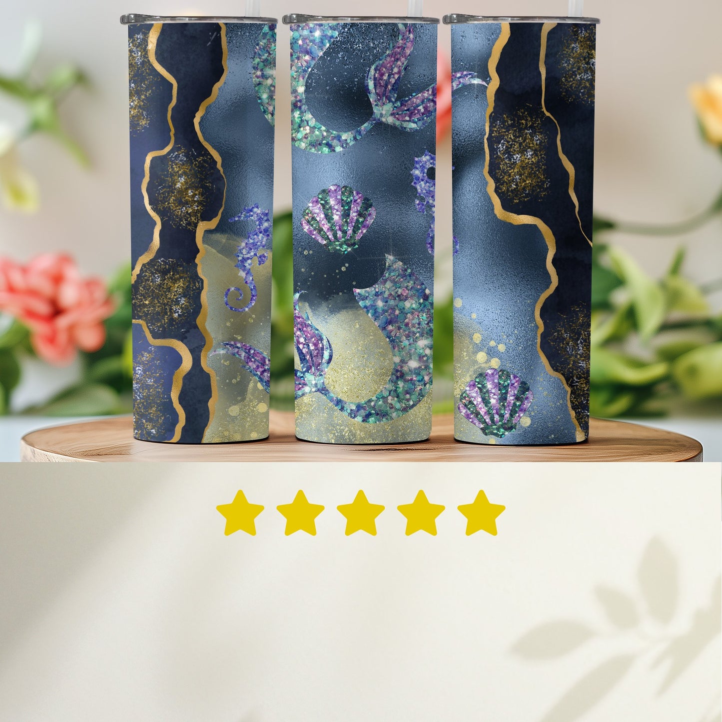 Glittery Underwater Nautical 5 Star Rated Tumbler product