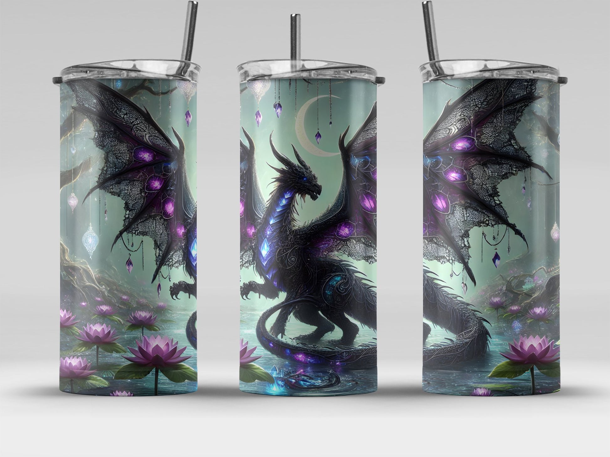 Mysterious Dragon Art Tumbler Stunning Beverage Holder product