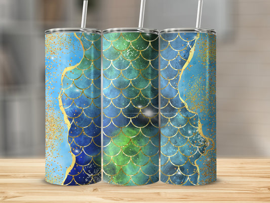 Glittering Mermaid Scales Pattern Tumbler product type