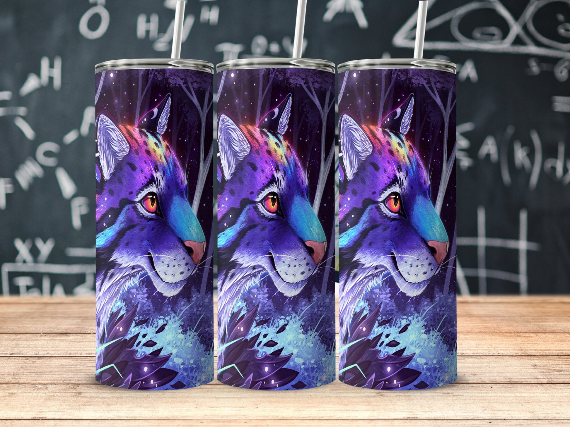 Rainbow Leopard Stainless Steel Tumbler product