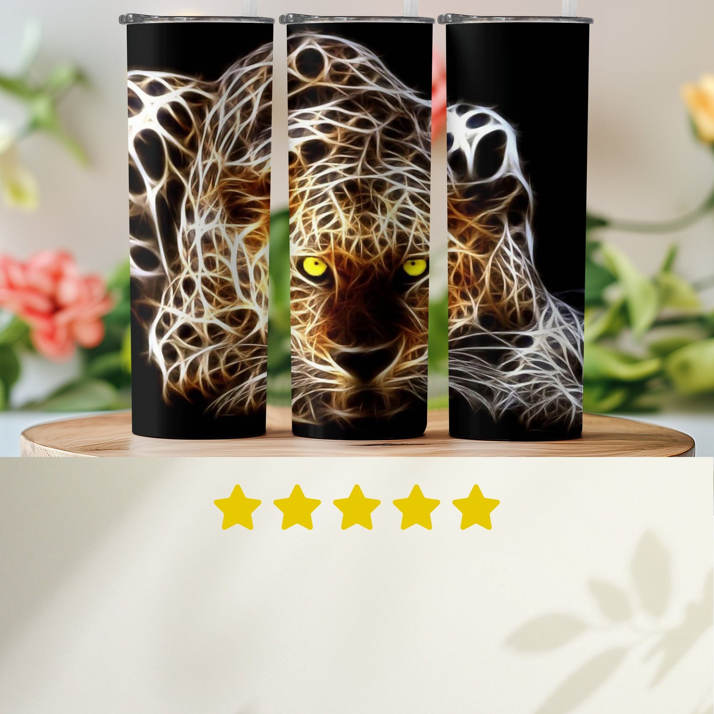 Vibrant Leopard Design Insulated Tumbler Product