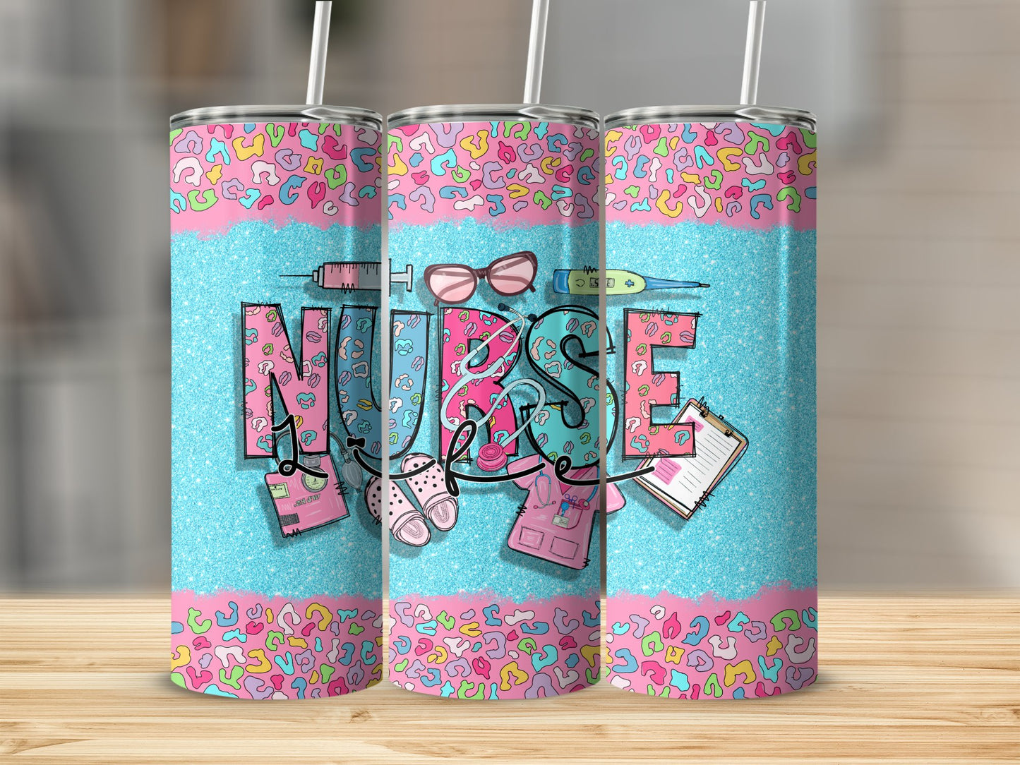 Nurse Design Tumbler with Colorful Accents Product