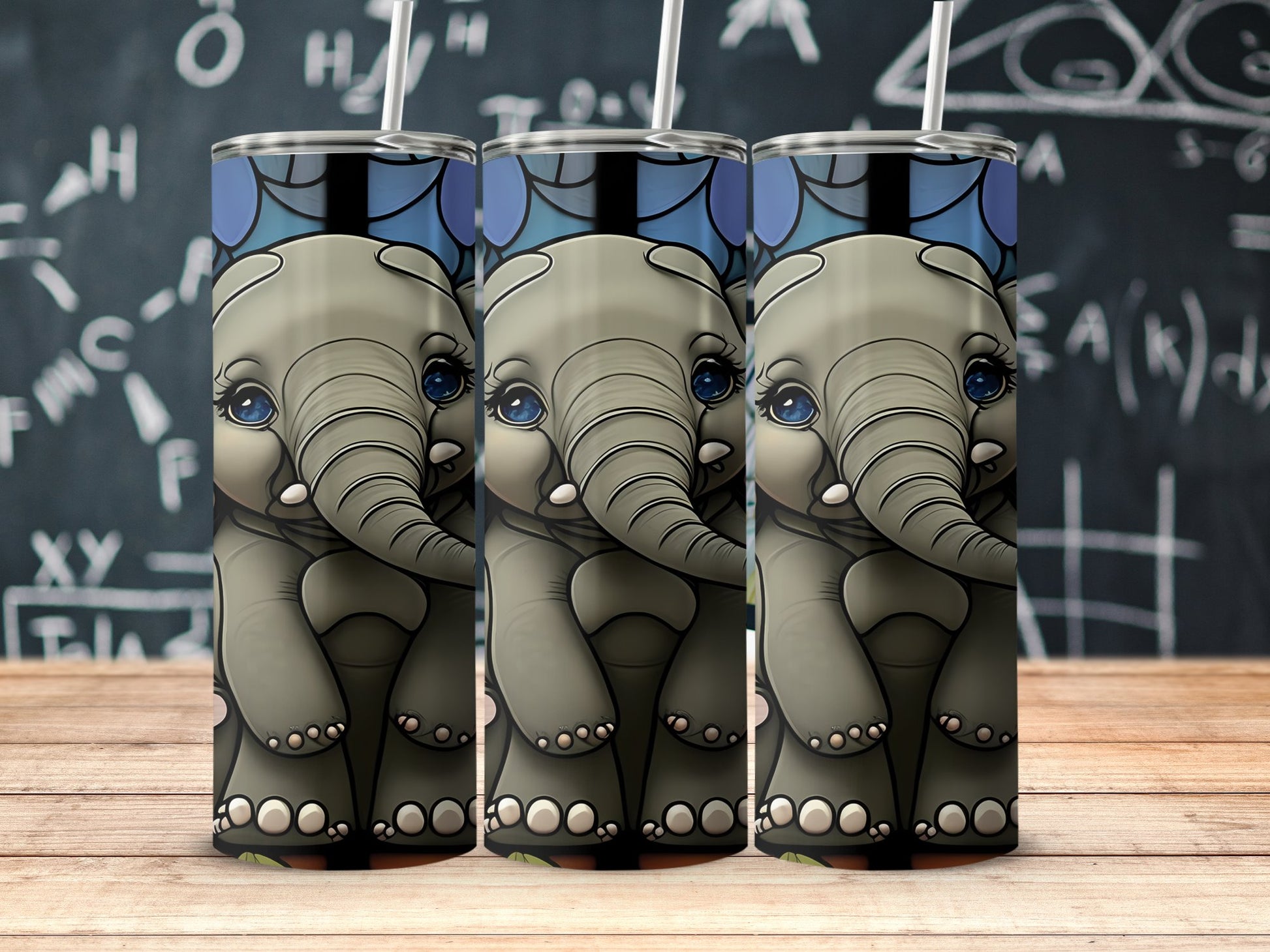 Cute Baby Elephant Design 20oz Skinny Tumbler Cup product