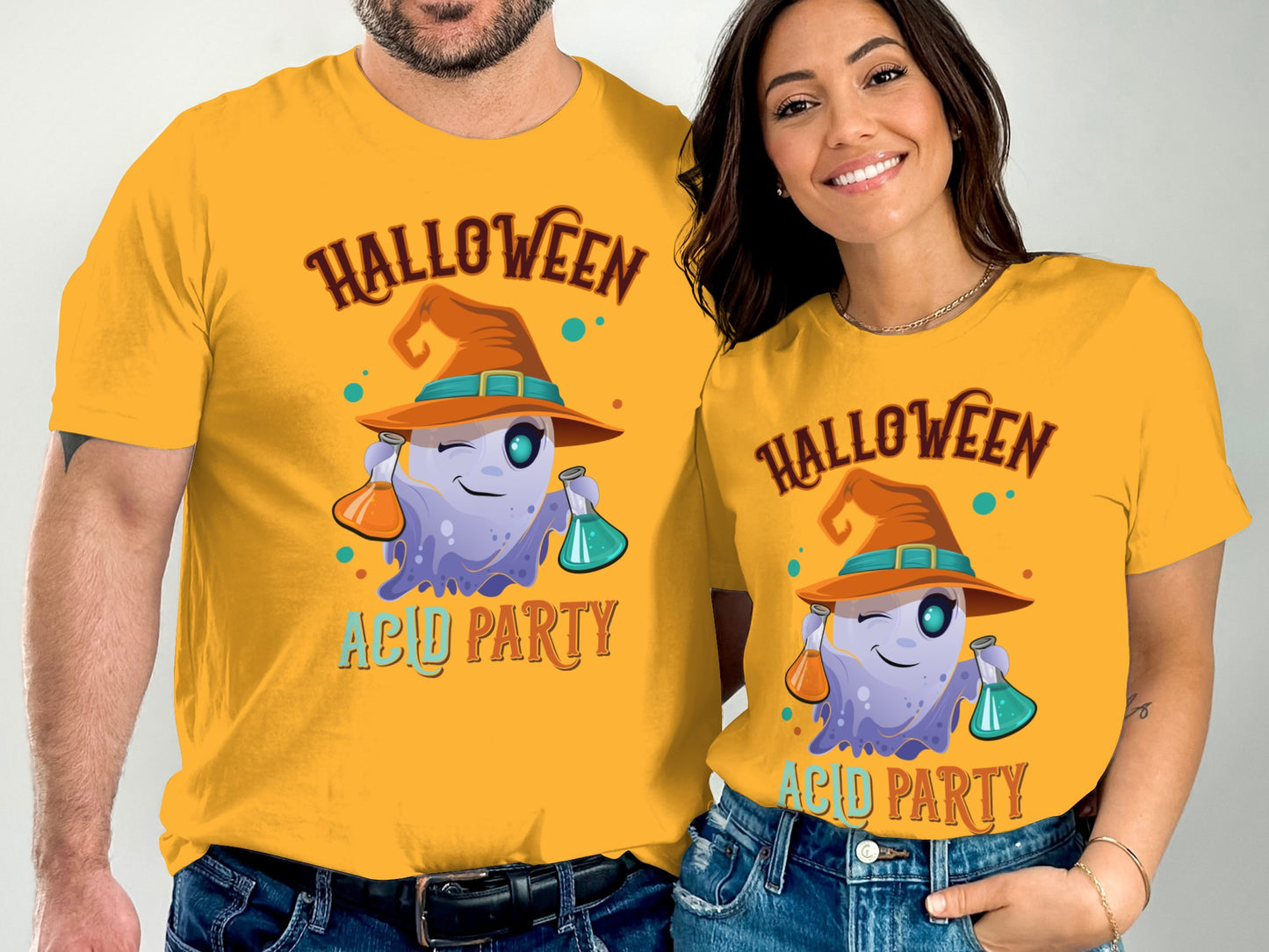 Halloween Acid Party Witch Hat Graphic Tee product