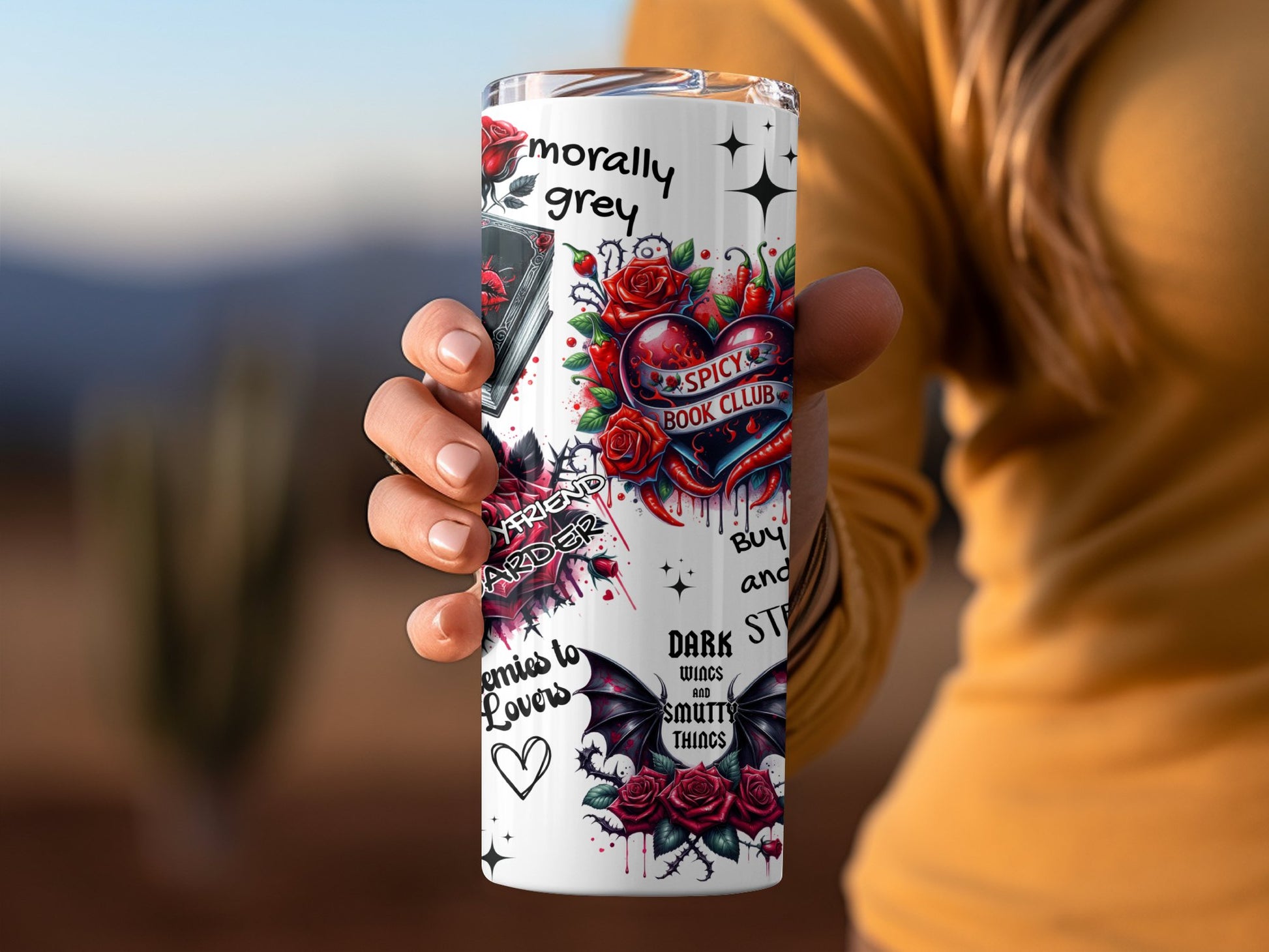 Spicy Book Club Themed Tumbler Coffee Travel Mug product