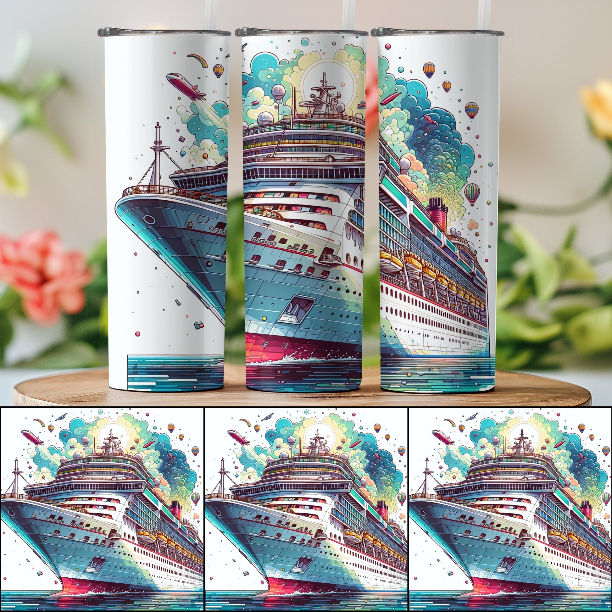 Vibrant Cruise Ship Art Travel Tumbler product