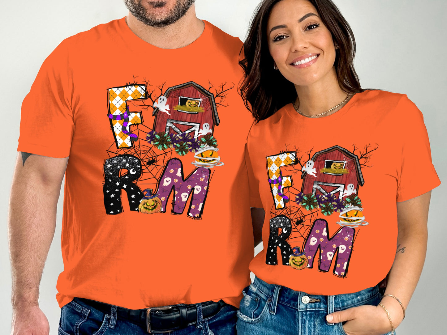 Halloween Farm Theme Custom Graphic T-Shirt product