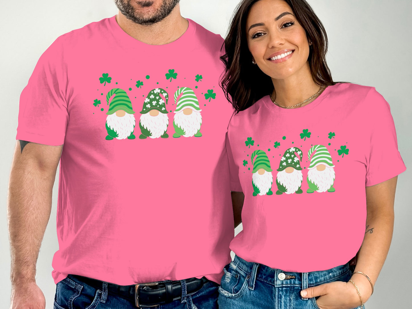 St. Patrick's Day Gnomes with Shamrocks T-Shirt