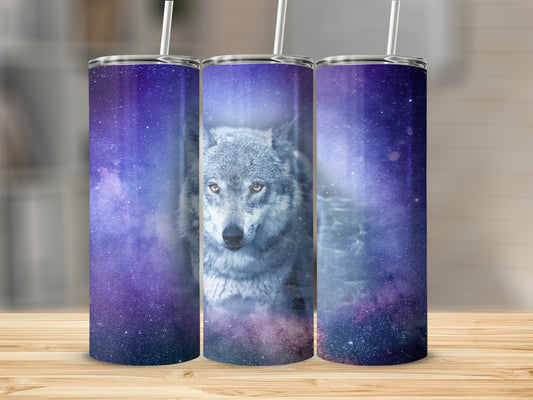 Galaxy Wolf Design Tumbler Stunning Insulated Drinkware product