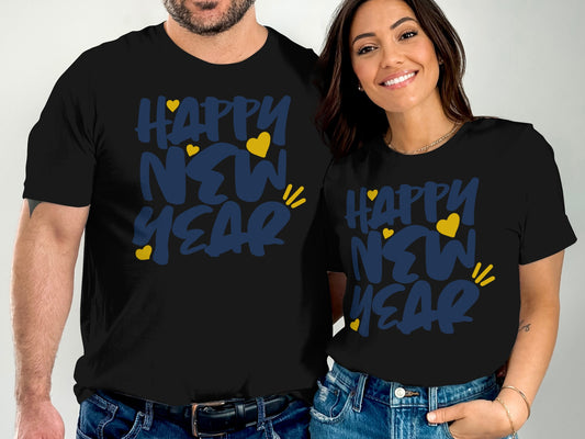 Happy New Year Graphic Tees for Celebratory Wear