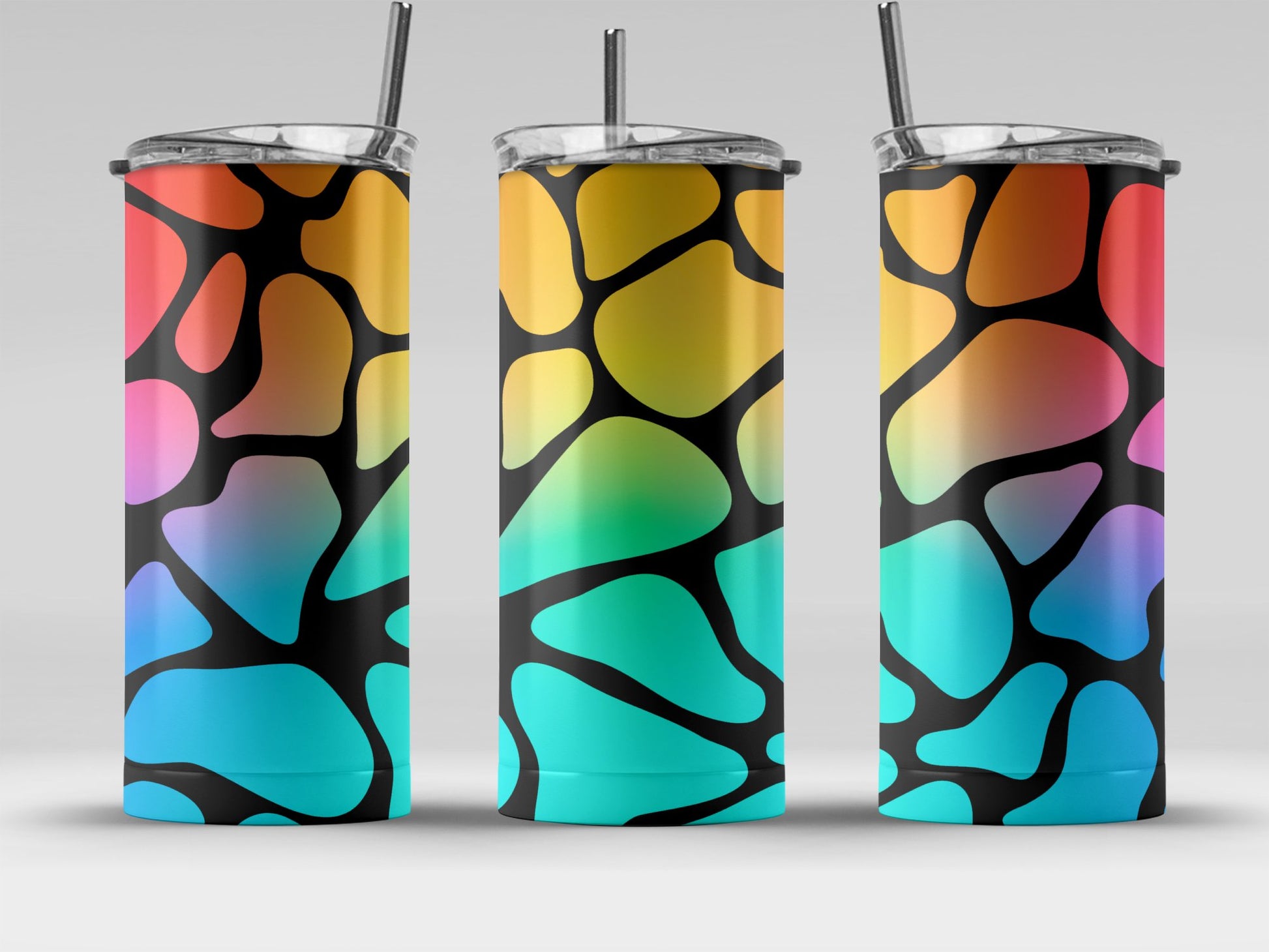Vibrant Geometric Pattern Insulated Tumbler Product