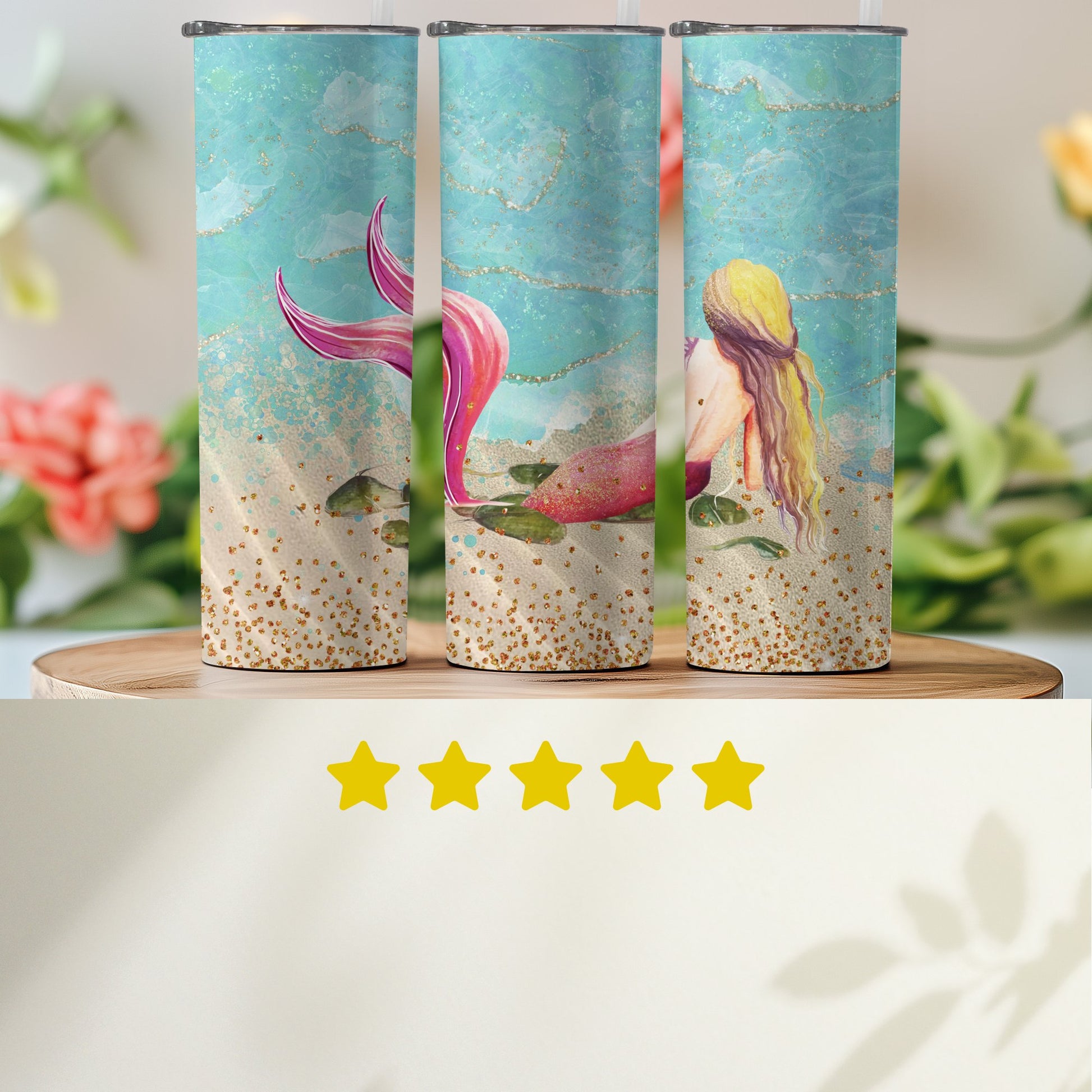 Mermaid Theme Design Tall Tumbler Product Type