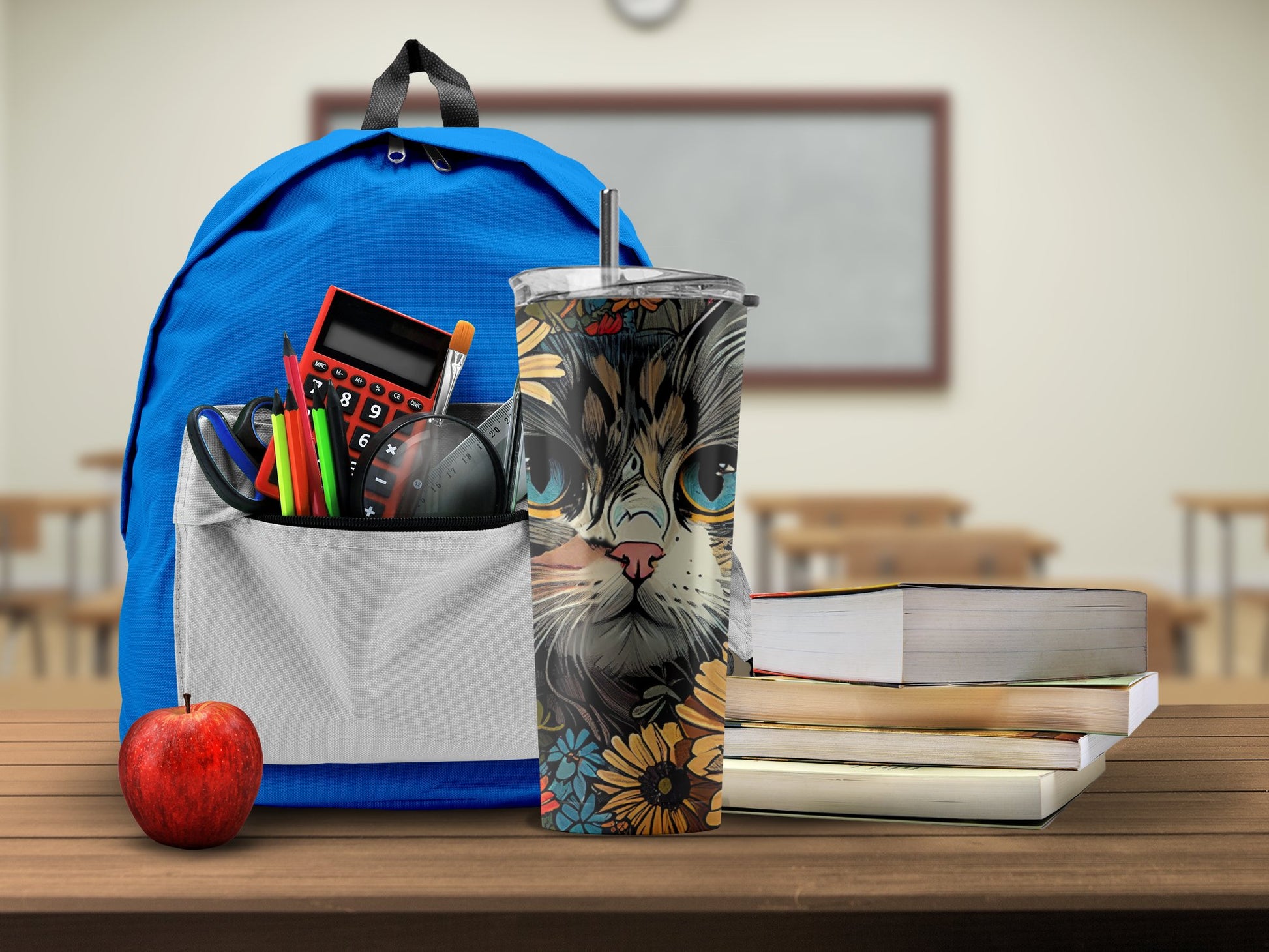 Cute Cat Themed Tumbler Perfect Back To School Product