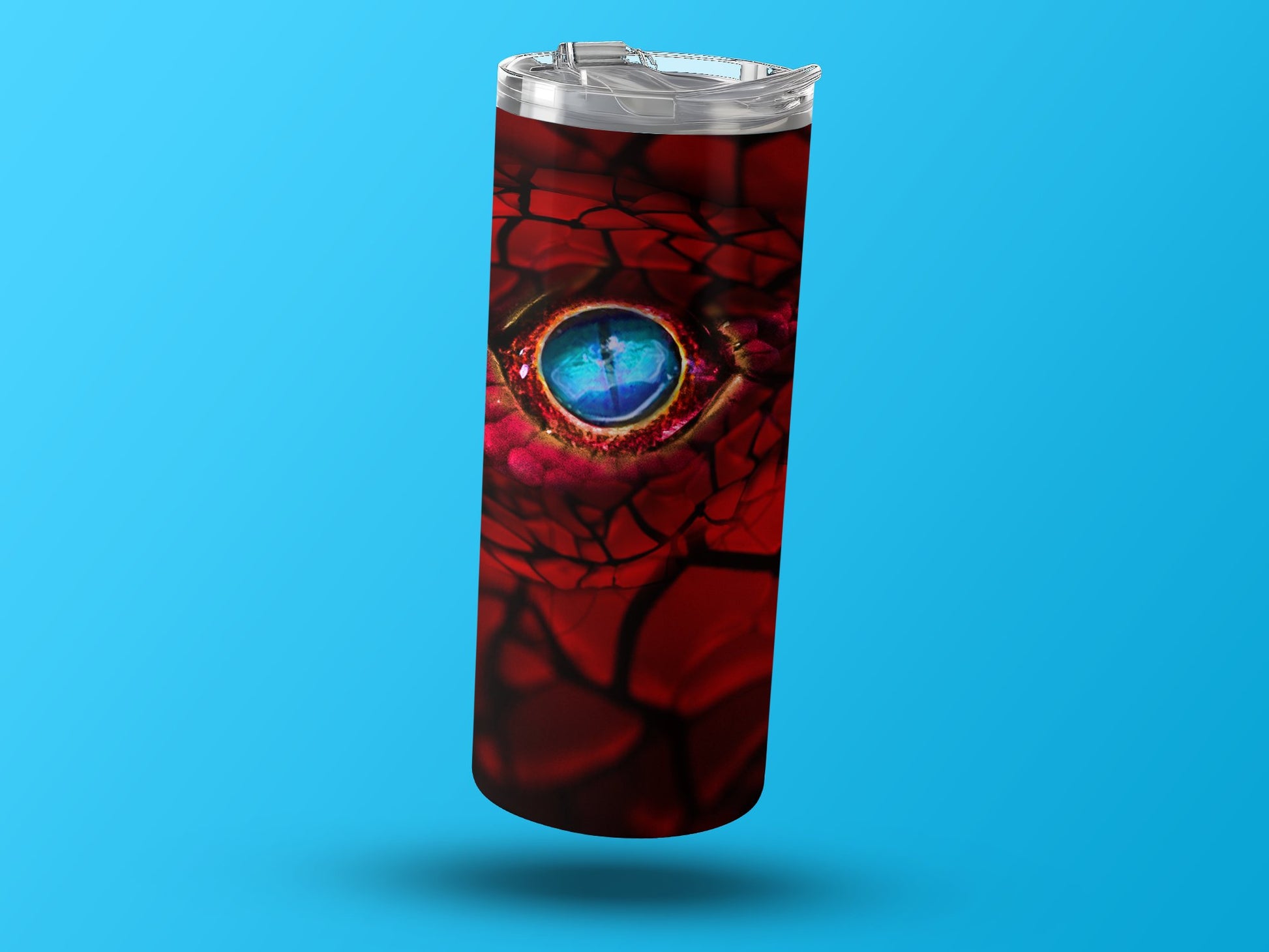 Red and Blue Eye Abstract themed tumbler product