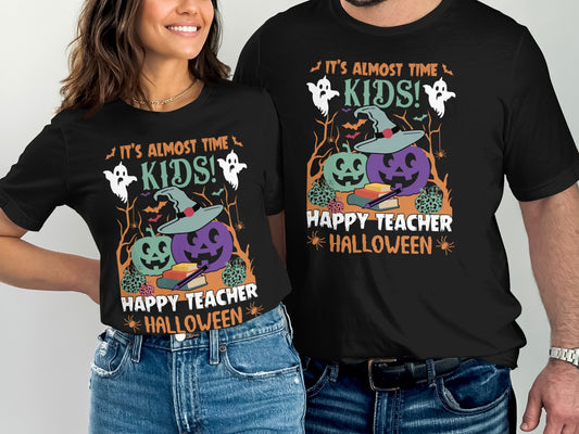 It's Almost Time Kids Happy Teacher Halloween Shirt product