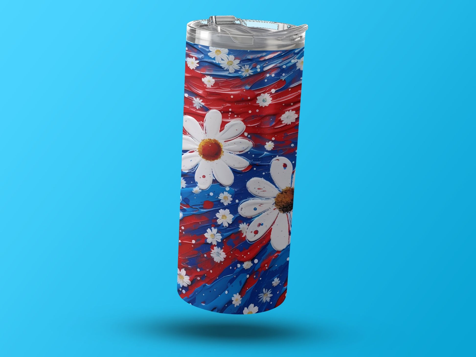 Vibrant Floral Patriotic Design Insulated Tumbler product
