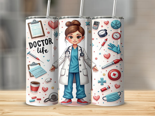 Doctor Life Cartoon Character Tall Tumbler product