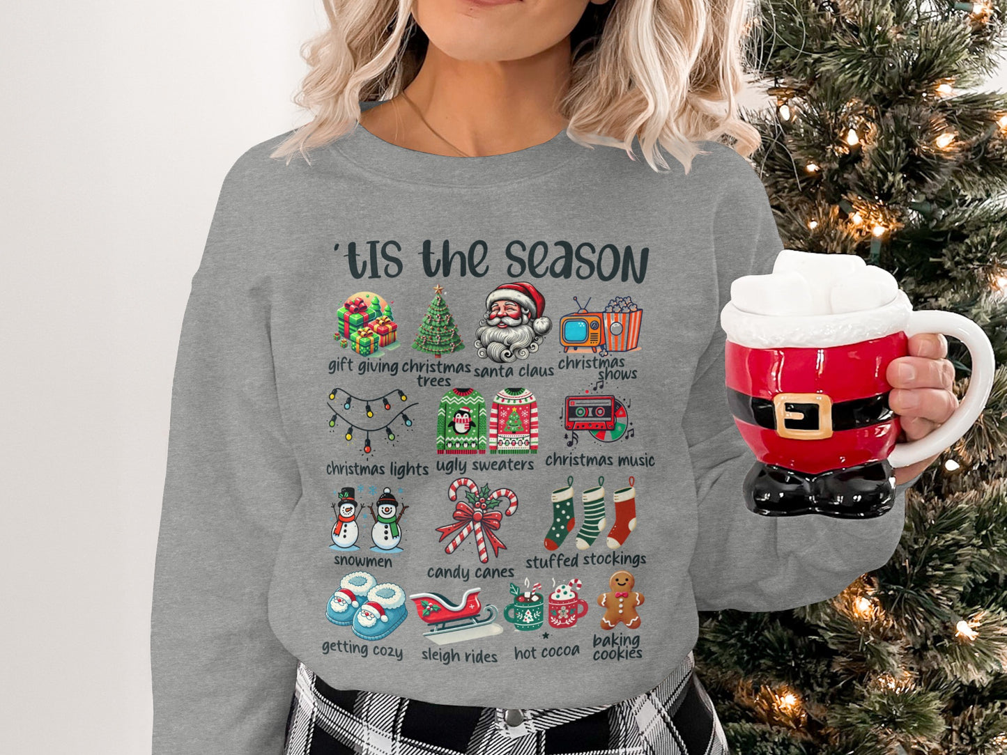 Festive Funny Christmas Season Graphic Sweatshirt