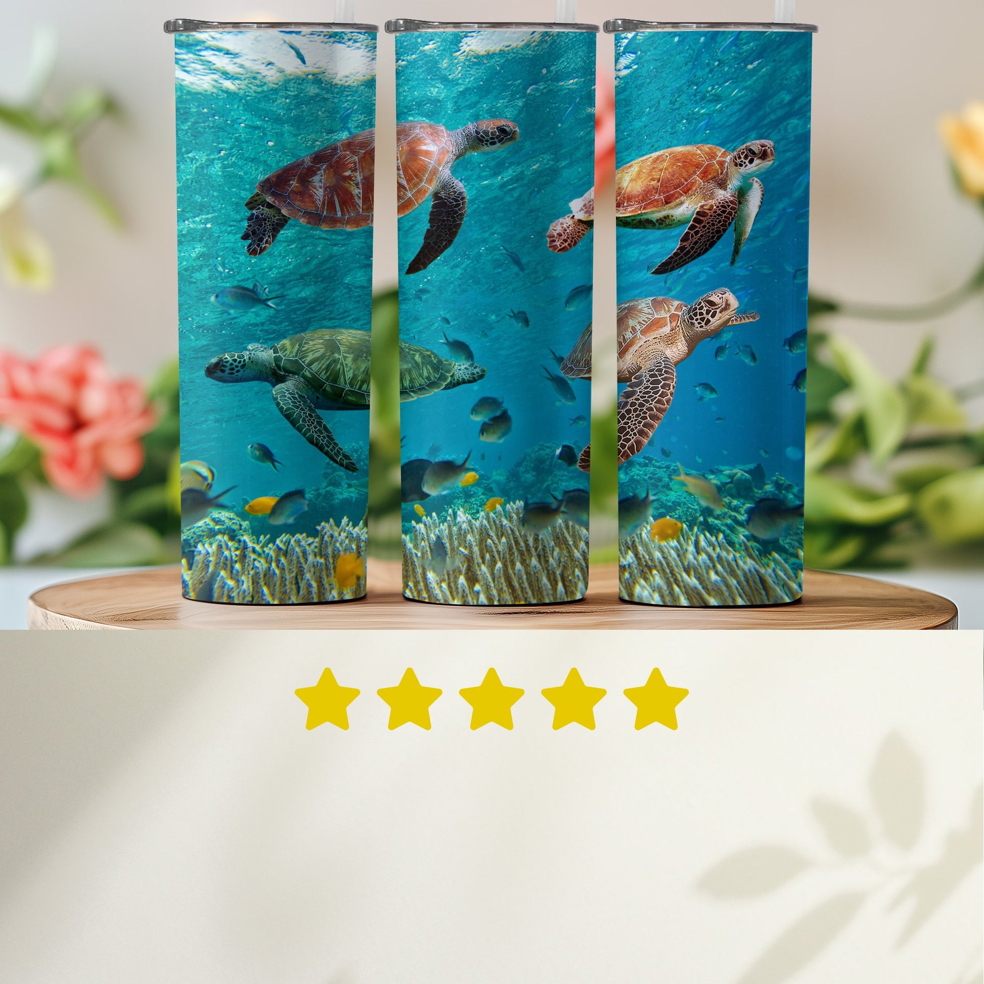 Sea Turtles Ocean Theme Stainless Steel Tumbler product type