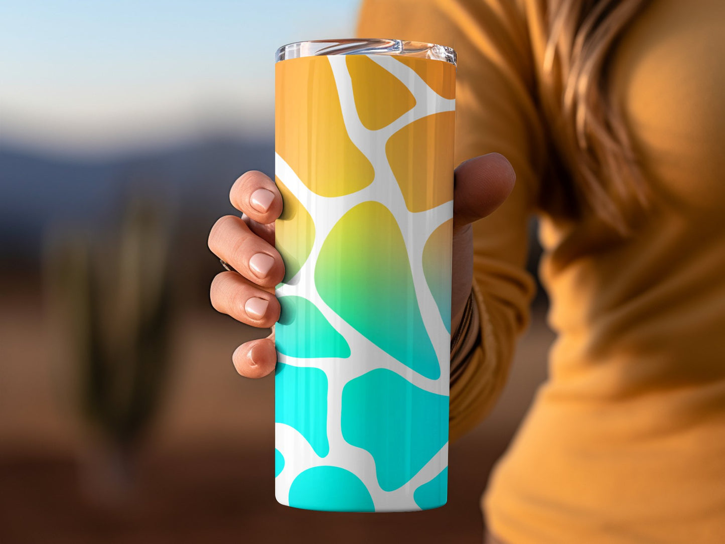 Stylish Gradient Animal Print Tumbler Beverage Holder Product
