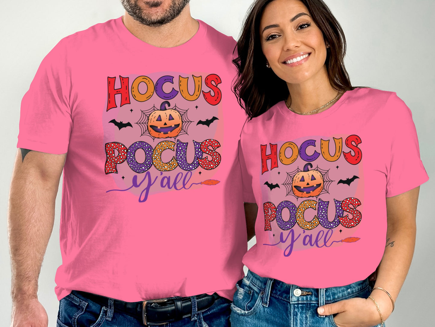 Hocus Pocus Y'all Pink Halloween T-Shirt product type