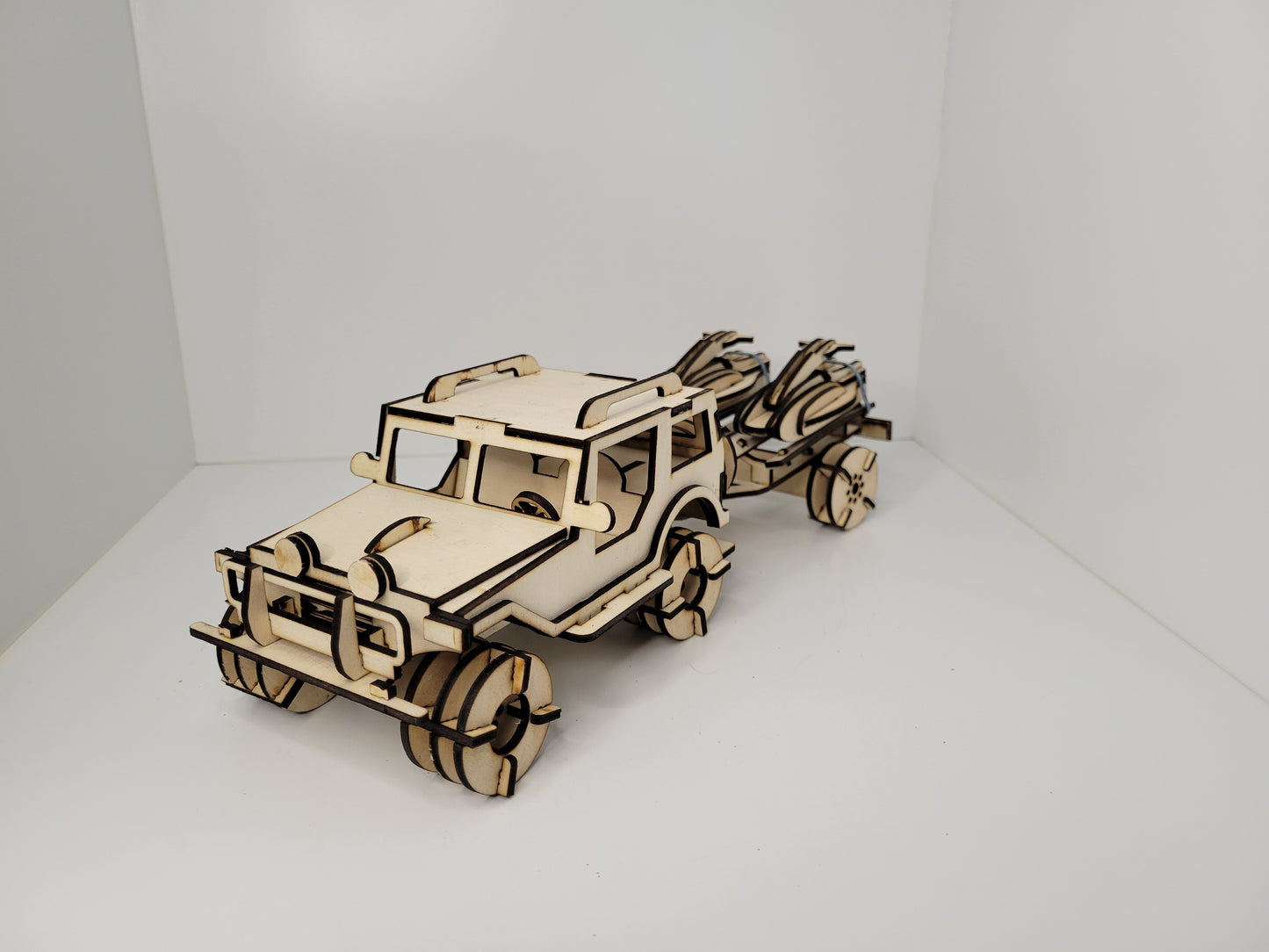 Handcrafted Wooden Off-Road Vehicle Toy for Kids