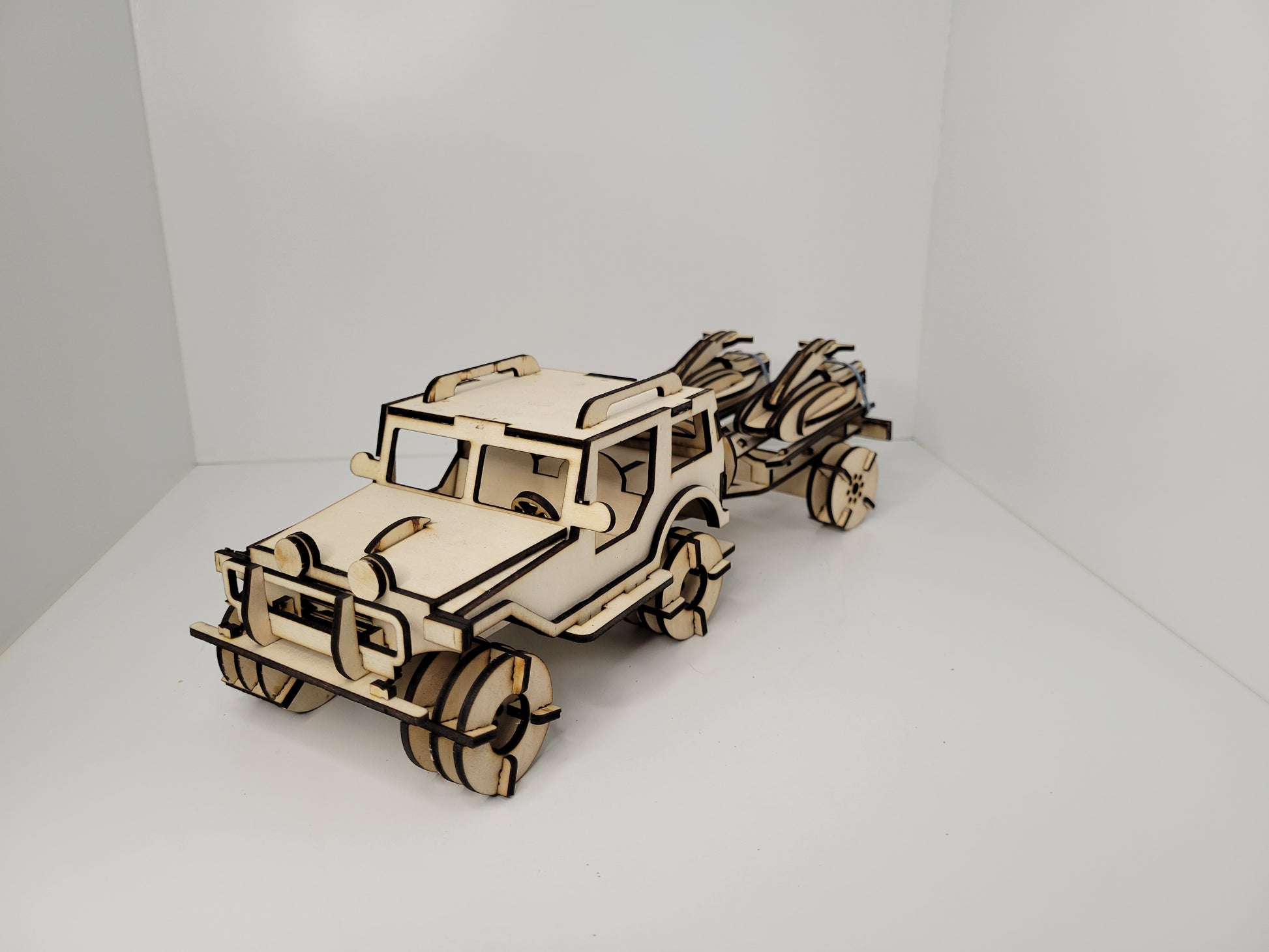 Handcrafted Wooden Off-Road Vehicle Toy for Kids