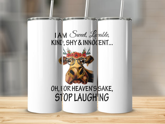 Sweet Lovable Kind Shy Innocent Cow Tumbler product