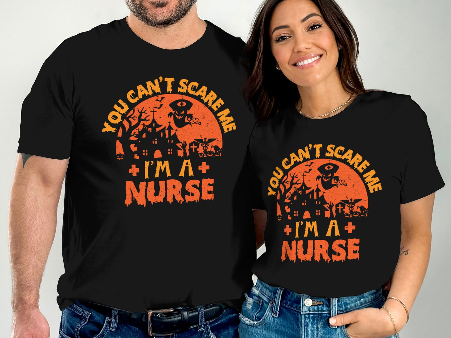 You Can't Scare Me I'm A Nurse Halloween T-Shirt Product