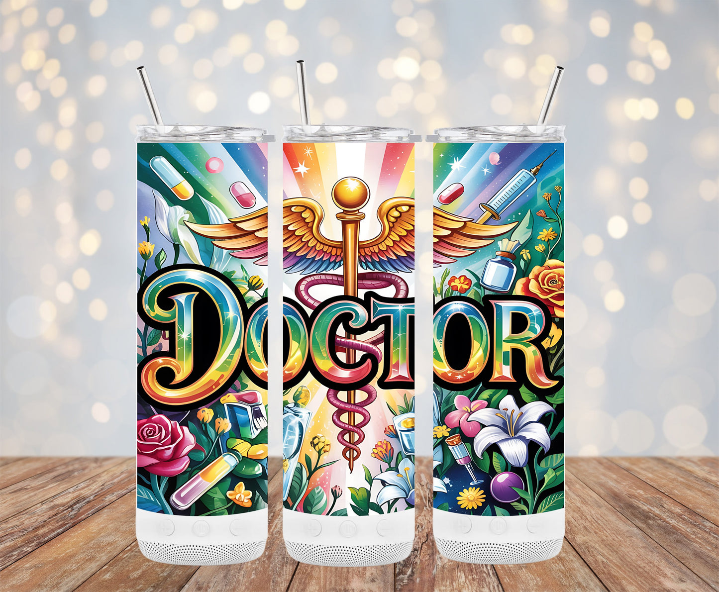 Vibrant Multicolored Doctor Themed Tumbler Product