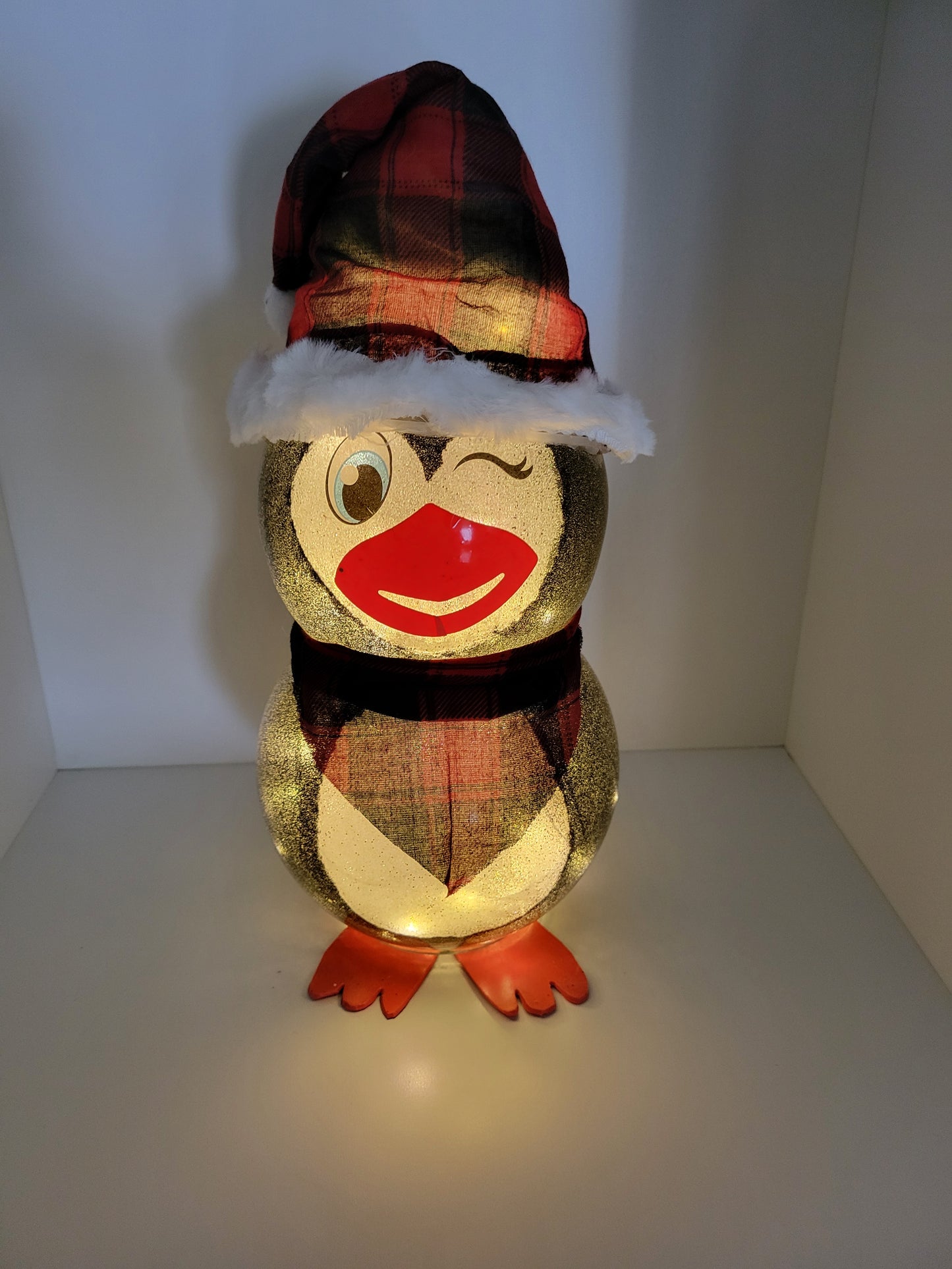 Festive Penguin With Light-Up Features Holiday Decor