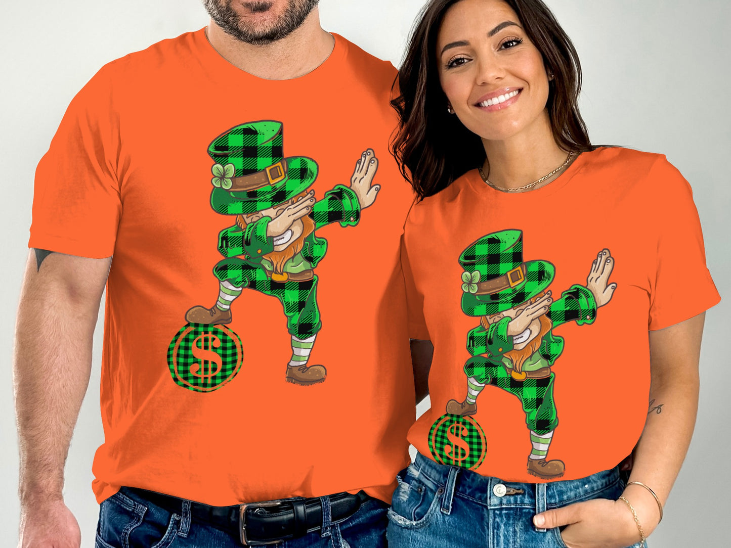 Festive Dab Leprechaun St Patricks Day Matching Shirt