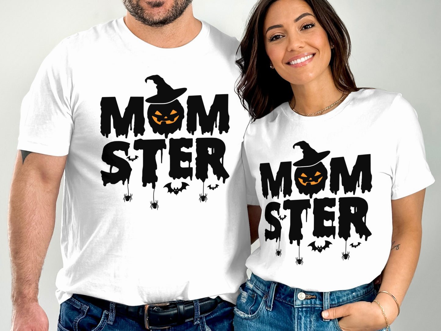 Halloween Momster Matching T-Shirt Couple Product