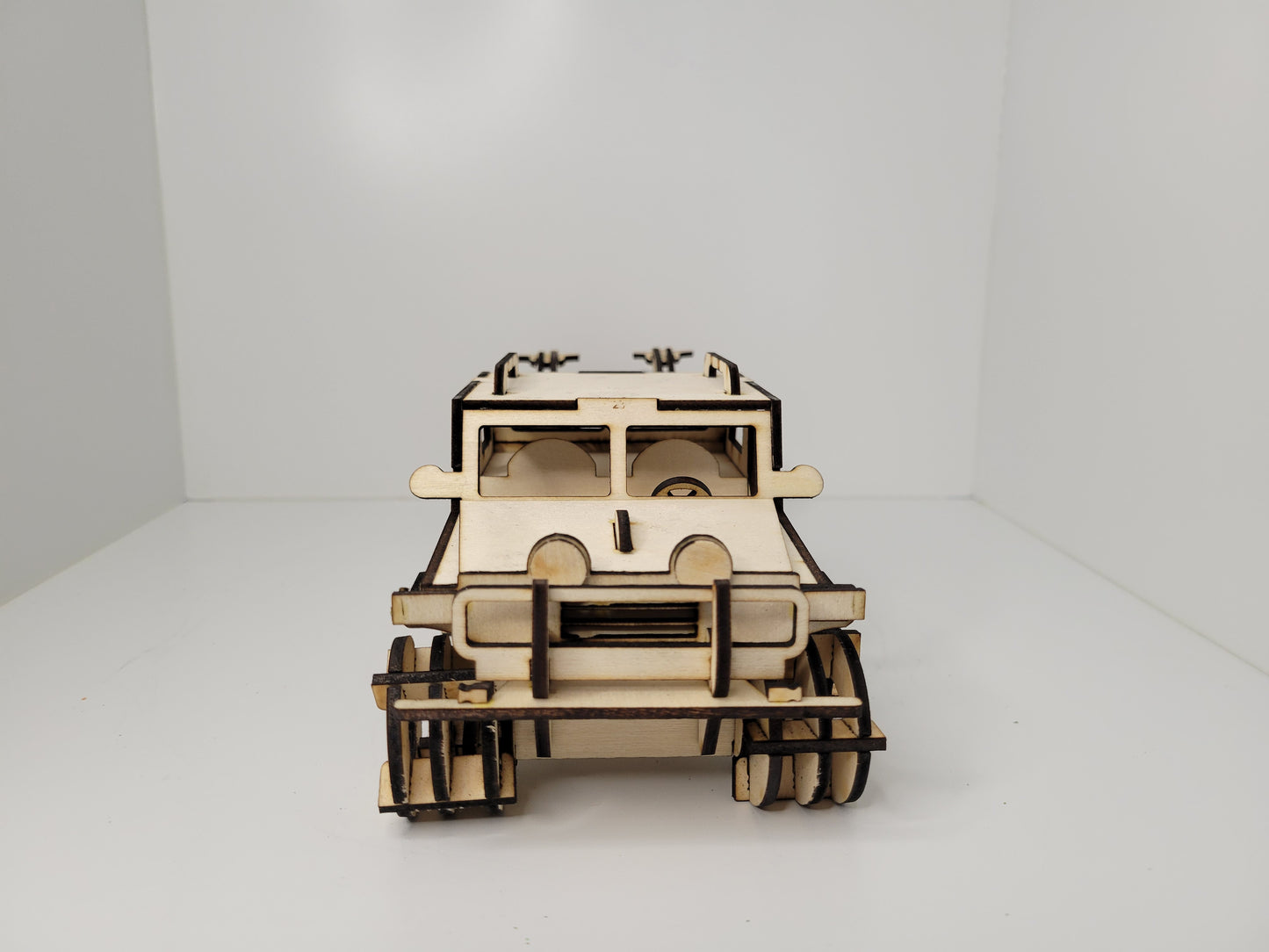 Wooden DIY Model of a Vintage Military Truck Kit
