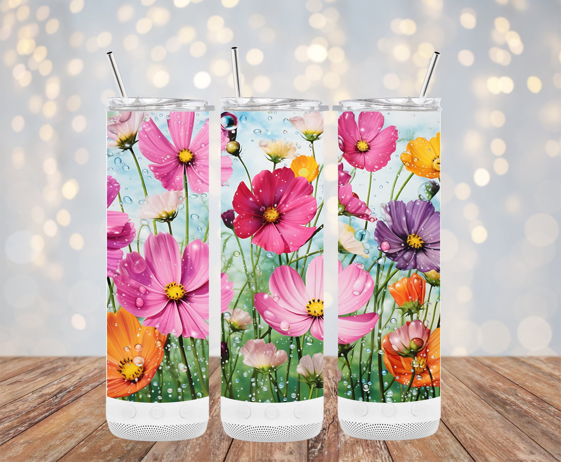 Vibrant Floral Tumblers Perfect Gift Idea Product Type