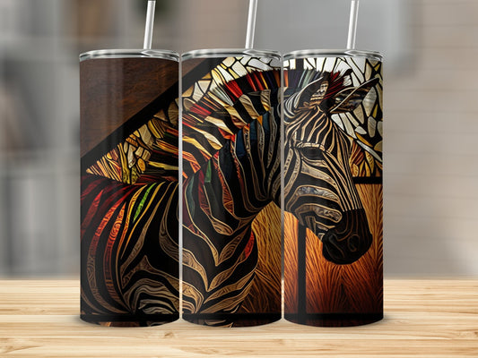 Colorful Zebra Design Stainless Steel Tumbler product