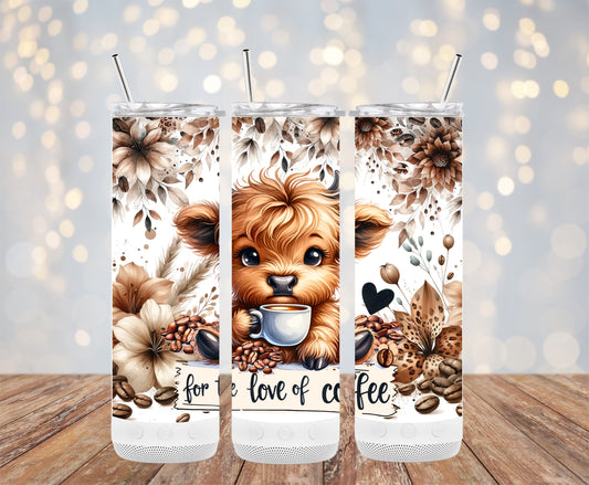 Adorable Puppy and Coffee Art Tumbler product