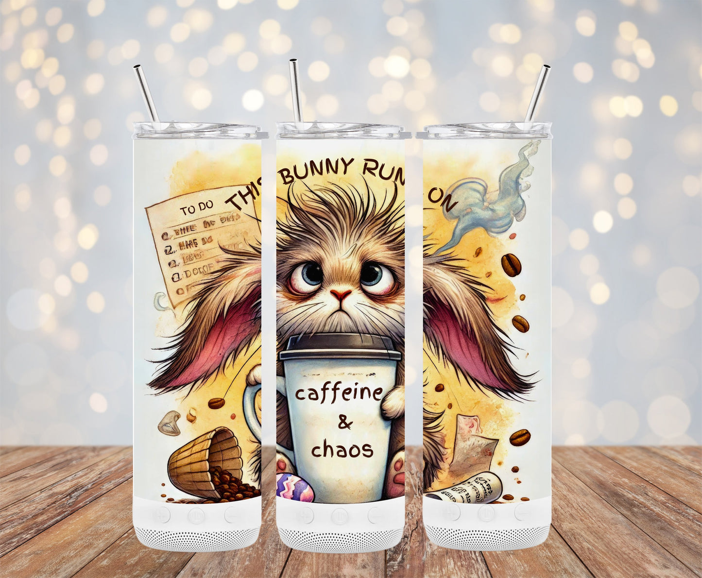 Bunny Run On Caffeine And Chaos Tumbler product