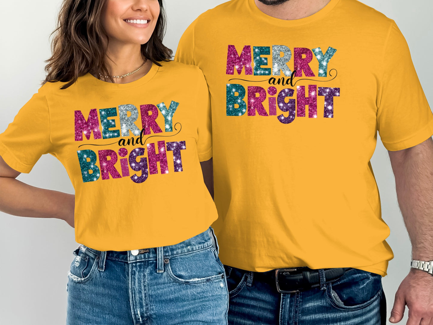 Merry and Bright Colorful Design T-shirt